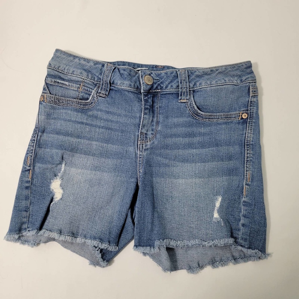 7Seven For All Mankind Women's Distressed Denim Shorts Size 8 32622-3E3 - Picture 7 of 7